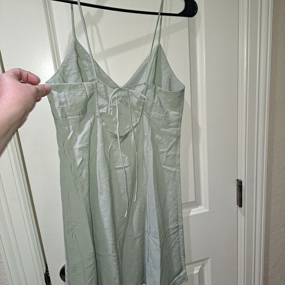 Madewell Sadie Mini Slip Dress Gatehouse Green Strappy Women's Sz 0 Item NL091 - Picture 5 of 11